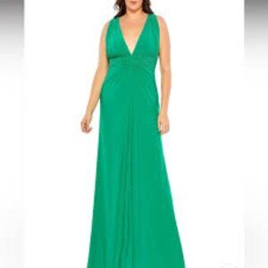 Mac Duggal Green Maxi Dress